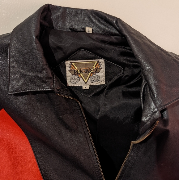 Vintage Phase 2 Leather Pool Ball Bomber Jacket - Picture 5 of 5